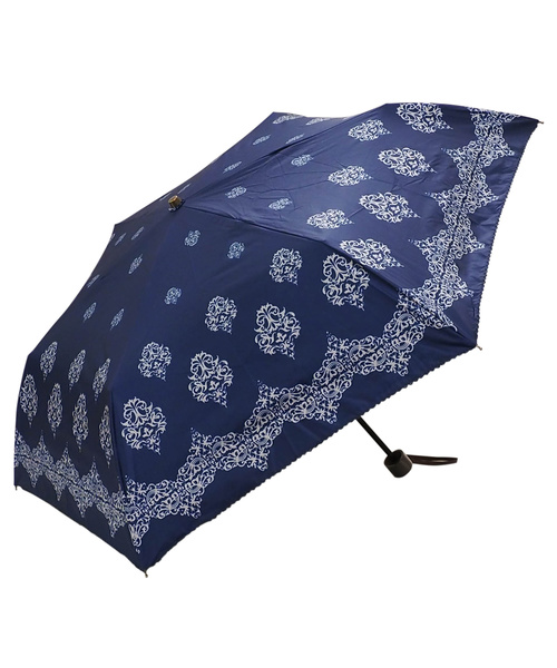 セール 完全遮光晴雨兼用 折りたたみ傘 ダマスク柄 折りたたみ傘 Macocca マコッカ のファッション通販 Zozotown