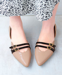 KOBE LETTUCE | ダブルストラップセパレートフラットパンプス(パンプス)