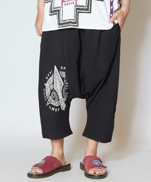 チャイハネ（チャイハネ）の「【チャイハネ】グングニルMEN'Sサルエルパンツ（その他パンツ・メンズ・ホワイト/ブラック/ターコイズブルー/マスタード・FREE）」の3枚目の写真