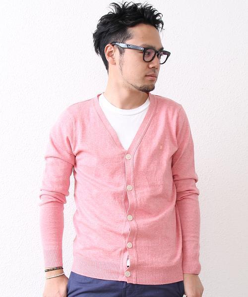 coen（コーエン）の「ニットソーカーディガン（カーディガン/ボレロ・メンズ・ケリー/ネイビー/ライトブルー/ピンク・SMALL/MEDIUM/LARGE/X-LARGE）」の5枚目の写真