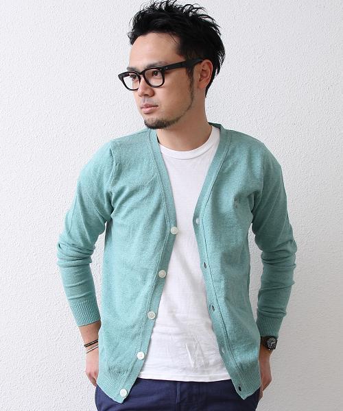 coen（コーエン）の「ニットソーカーディガン（カーディガン/ボレロ・メンズ・ケリー/ネイビー/ライトブルー/ピンク・SMALL/MEDIUM/LARGE/X-LARGE）」の2枚目の写真
