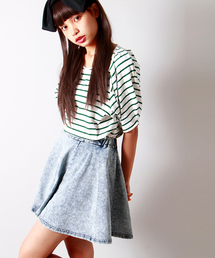 WEGO | WEGO/カットデニムフレアスカート(デニムスカート)