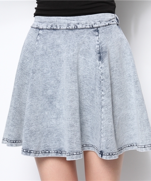 WEGO（ウィゴー）の「WEGO/カットデニムフレアスカート（デニムスカート・レディース・インディゴブルー/ダークインディゴブルー/ライトインディゴブルー・FREE）」の8枚目の写真