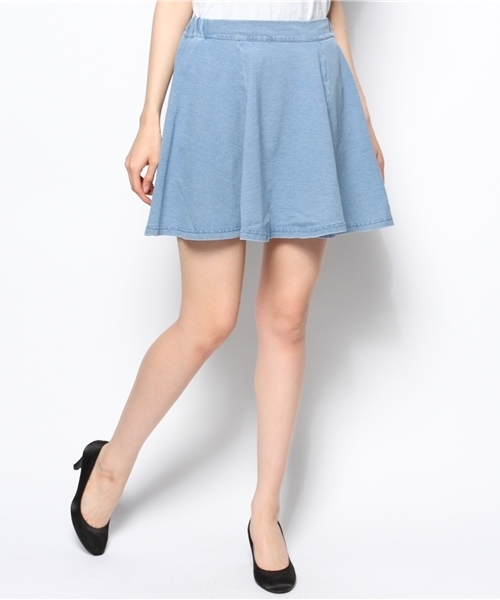 WEGO（ウィゴー）の「WEGO/カットデニムフレアスカート（デニムスカート・レディース・インディゴブルー/ダークインディゴブルー/ライトインディゴブルー・FREE）」の13枚目の写真