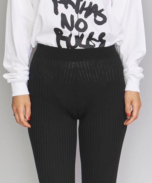 BEAUTY&YOUTH UNITED ARROWS(ビューティーアンドユースユナイテッドアローズ)の「BY ホールガーメントリブパンツо(その他パンツ・レディース・ブラック/オリーブ・FREE)」の8枚目の写真