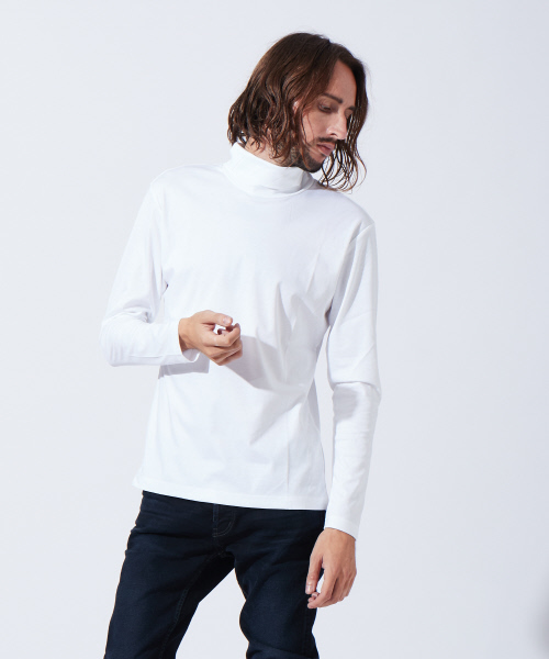 5351 POUR LES HOMMES(ゴーサンゴーイチプールオム)の「アルビニ ロイヤルスムース タートルネック(ニット/セーター・メンズ・ホワイト/ブラック/ネイビー・44/46/48)」の2枚目の写真