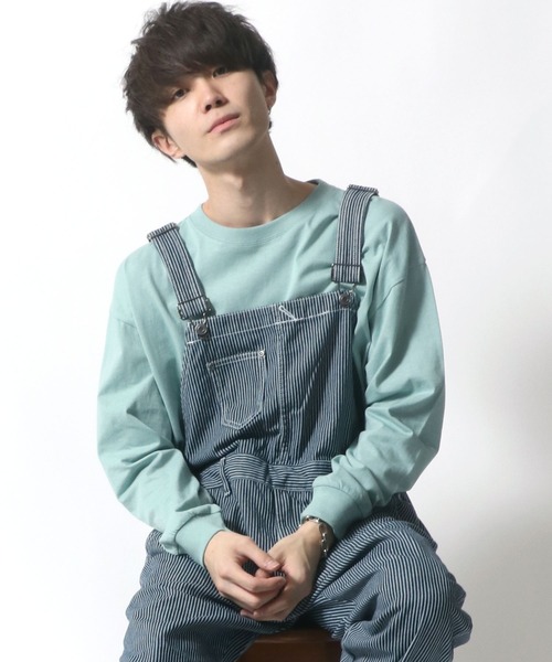 SITRY（シトリー）の「オーバーオール＜デニム・カラー＞サロペット（サロペット/オーバーオール・メンズ・ブラック/オフホワイト/サックスブルー/ストライプ/ワンウォッシュ/オリーブ/キャメル・S/M/L/LL）」の7枚目の写真