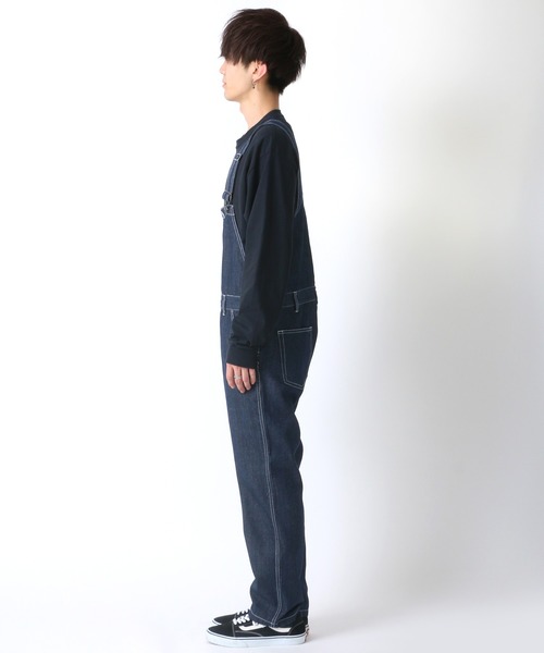 SITRY（シトリー）の「オーバーオール＜デニム・カラー＞サロペット（サロペット/オーバーオール・メンズ・ブラック/オフホワイト/サックスブルー/ストライプ/ワンウォッシュ/オリーブ/キャメル・S/M/L/LL）」の21枚目の写真