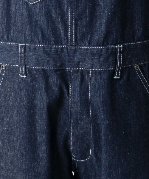 SITRY（シトリー）の「オーバーオール＜デニム・カラー＞サロペット（サロペット/オーバーオール・メンズ・ブラック/オフホワイト/サックスブルー/ストライプ/ワンウォッシュ/オリーブ/キャメル・S/M/L/LL）」の13枚目の写真