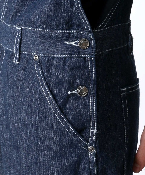 SITRY（シトリー）の「オーバーオール＜デニム・カラー＞サロペット（サロペット/オーバーオール・メンズ・ブラック/オフホワイト/サックスブルー/ストライプ/ワンウォッシュ/オリーブ/キャメル・S/M/L/LL）」の10枚目の写真