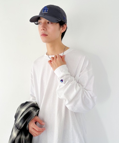 Champion(チャンピオン)の「【Champion Authentic LONGSLEEVE T-SHIRTS 】チャンピオン ベーシック ロンT 5.2オンス オーバーサイズ ワンポイント コットン 長袖 Tシャツ CC8C(Tシャツ/カットソー・メンズ・ロイヤルブルー/杢グレー/レッド/ネイビー/ブラック/ホワイト・M/L/XL/S)」の19枚目の写真