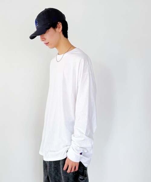 Champion(チャンピオン)の「【Champion Authentic LONGSLEEVE T-SHIRTS 】チャンピオン ベーシック ロンT 5.2オンス オーバーサイズ ワンポイント コットン 長袖 Tシャツ CC8C(Tシャツ/カットソー・メンズ・ロイヤルブルー/杢グレー/レッド/ネイビー/ブラック/ホワイト・M/L/XL/S)」の20枚目の写真