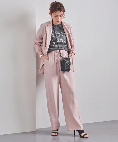 UNITED ARROWS（ユナイテッドアローズ）の「UWSC R/N イージーパンツ†（その他パンツ・レディース・ベージュ/ブラック/ライトピンク/その他3・38/36）」の14枚目の写真