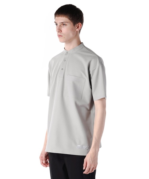 ATTACHMENT(アタッチメント)の「フィールドセンサー鹿の子 バンドカラーポロ(Tシャツ/カットソー・メンズ・ホワイト/ブラック/ライトグレー・1/2/3)」の9枚目の写真