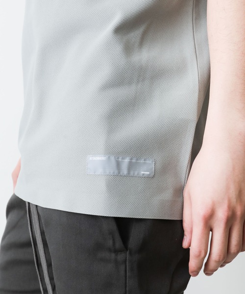 ATTACHMENT(アタッチメント)の「フィールドセンサー鹿の子 バンドカラーポロ(Tシャツ/カットソー・メンズ・ホワイト/ブラック/ライトグレー・1/2/3)」の20枚目の写真