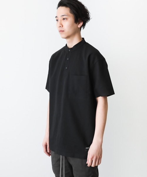 ATTACHMENT(アタッチメント)の「フィールドセンサー鹿の子 バンドカラーポロ(Tシャツ/カットソー・メンズ・ホワイト/ブラック/ライトグレー・1/2/3)」の18枚目の写真