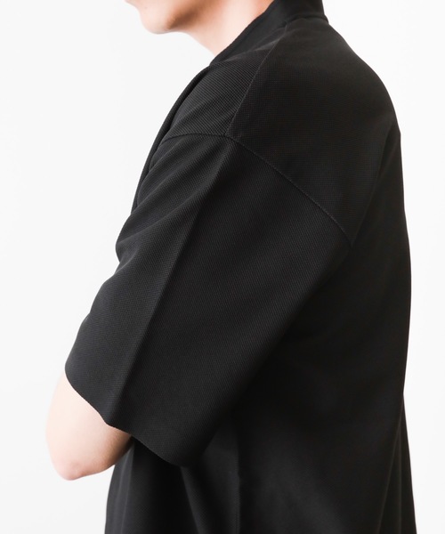 ATTACHMENT(アタッチメント)の「フィールドセンサー鹿の子 バンドカラーポロ(Tシャツ/カットソー・メンズ・ホワイト/ブラック/ライトグレー・1/2/3)」の13枚目の写真