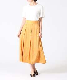 Tiara | ラインフラワープリントタックフレアスカート(スカート)