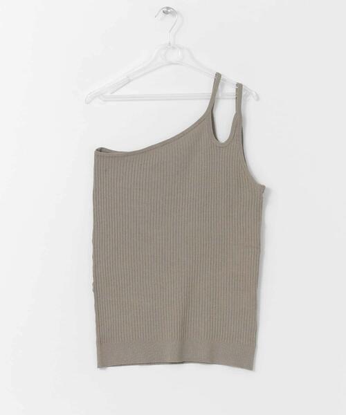 LAATO（ラート）の「STRINGS ONE SHOULDER（タンクトップ・レディース・ブラック/オフホワイト/カーキ・FREE）」の3枚目の写真