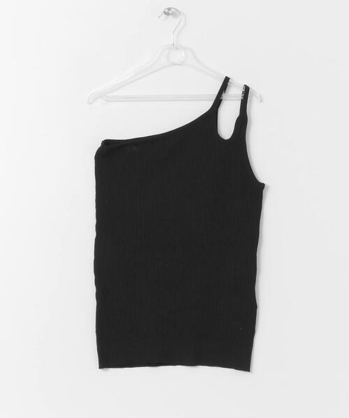 LAATO（ラート）の「STRINGS ONE SHOULDER（タンクトップ・レディース・ブラック/オフホワイト/カーキ・FREE）」の2枚目の写真