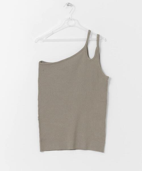 LAATO（ラート）の「STRINGS ONE SHOULDER（タンクトップ・レディース・ブラック/オフホワイト/カーキ・FREE）」の9枚目の写真