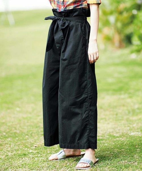 Sunny clouds（サニークラウズ）の「サニークラウズ　リボンパンツ（その他パンツ・レディース・ブラック/ベージュ・XX-LARGE/LARGE/X-LARGE/MEDIUM）」の2枚目の写真