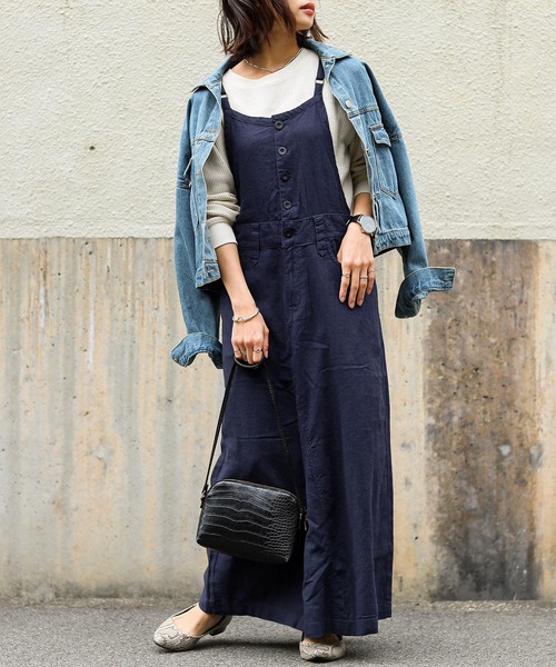 美品】MADISONBLUE ジャンパースカート リネン サロペット