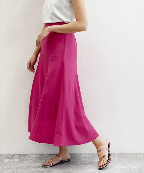 LAKOLE（ラコレ）の「レーヨンリネンソフトフレアスカート / LAKOLE  