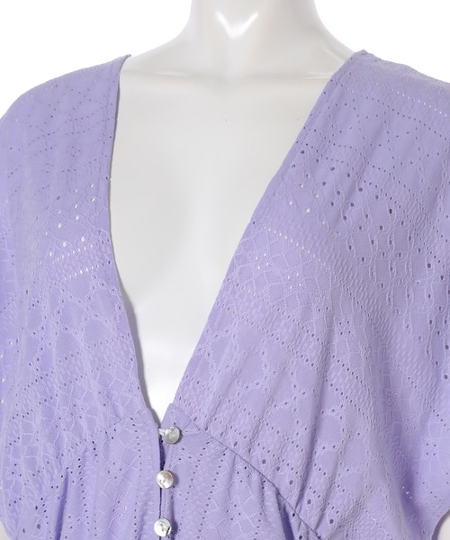 fifth（フィフス）の「バックシャン2wayマキシワンピース（ワンピース・レディース・ラベンダー/ホワイト/グリーン・MEDIUM）」の11枚目の写真