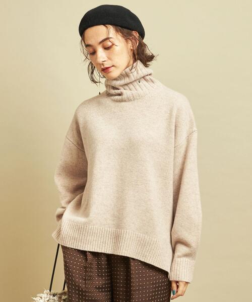 BEAUTY&YOUTH UNITED ARROWS（ビューティーアンドユースユナイテッドアローズ）の「BY∴ ウールカシミヤ ルーズタートルネックニットプルオーバー о（ニット/セーター・レディース・ベージュ/モカ/ブラック/ライム/ホワイト/ライトグレー・FREE）」の18枚目の写真