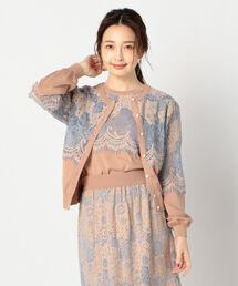 NOLLEY’S | レース付前後2WAYクルーネックカーディガン(カーディガン/ボレロ)