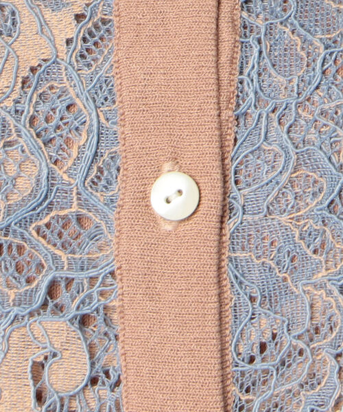 NOLLEY’S（ノーリーズ）の「レース付前後2WAYクルーネックカーディガン（カーディガン/ボレロ・レディース・ベージュ/ブラウン・38/36）」の10枚目の写真