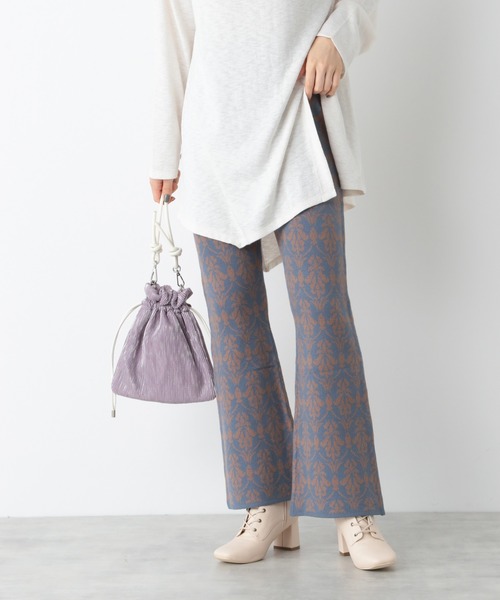 Heather（ヘザー）の「ジャガードニットパンツ_897271（その他パンツ・レディース・ホワイト系その他/ブルー系その他/レッド系その他・FREE）」の2枚目の写真