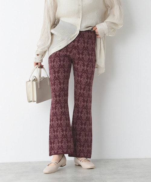 Heather（ヘザー）の「ジャガードニットパンツ_897271（その他パンツ・レディース・ホワイト系その他/ブルー系その他/レッド系その他・FREE）」の3枚目の写真