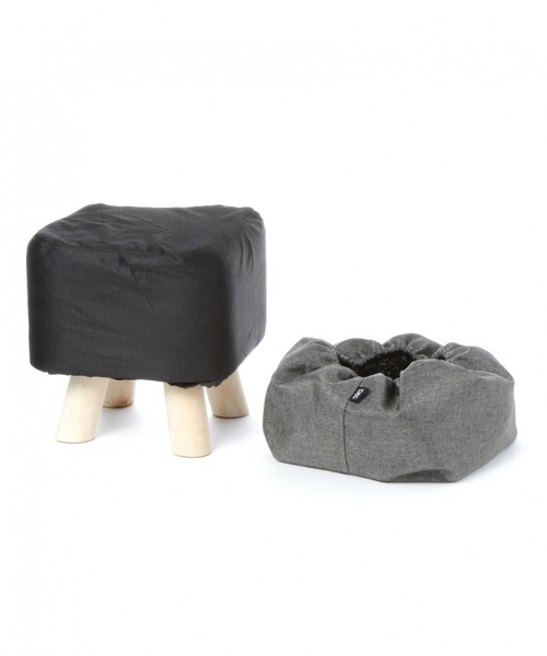 LAKOLE(ラコレ)の「スクエアファブリックスツール / 899125(家具 LAKOLE(ラコレ)の「スクエアファブリックスツール / 899125(家具