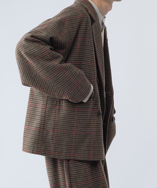 ウールライクダブルジャケット/セットアップ可 kutir（クティール）の「ウールライクダブルジャケット セットアップ