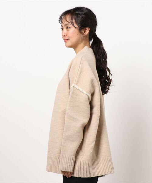 PICCIN(ピッチン)の「ハンドステッチニット(ニット/セーター・レディース・ブラック/ベージュ/アイボリー・M)」の8枚目の写真