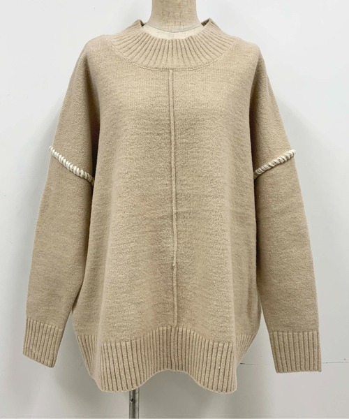 PICCIN(ピッチン)の「ハンドステッチニット(ニット/セーター・レディース・ブラック/ベージュ/アイボリー・M)」の20枚目の写真