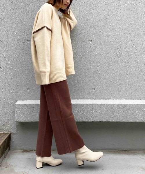 PICCIN(ピッチン)の「ハンドステッチニット(ニット/セーター・レディース・ブラック/ベージュ/アイボリー・M)」の13枚目の写真