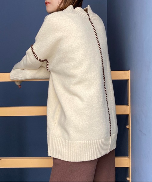 PICCIN(ピッチン)の「ハンドステッチニット(ニット/セーター・レディース・ブラック/ベージュ/アイボリー・M)」の17枚目の写真