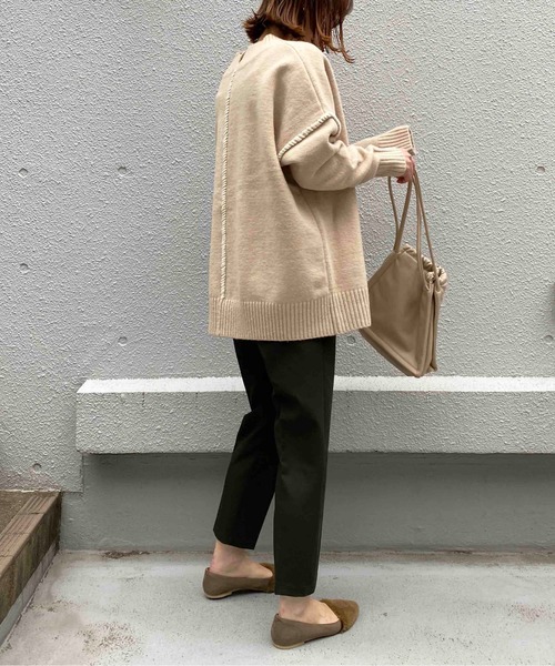 PICCIN(ピッチン)の「ハンドステッチニット(ニット/セーター・レディース・ブラック/ベージュ/アイボリー・M)」の19枚目の写真