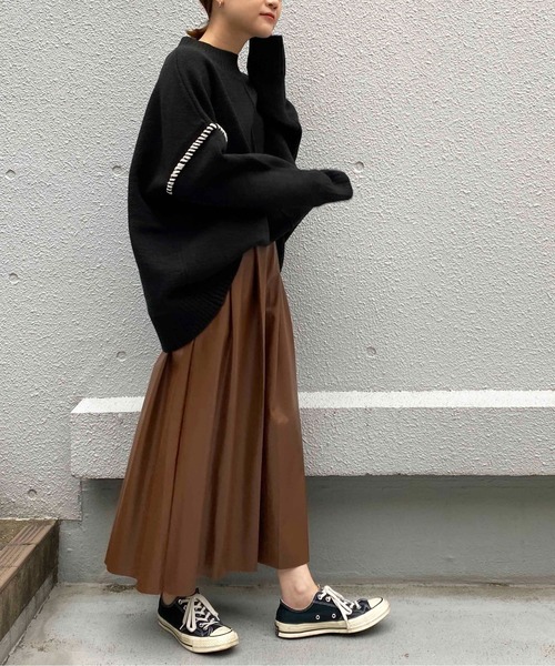 PICCIN(ピッチン)の「ハンドステッチニット(ニット/セーター・レディース・ブラック/ベージュ/アイボリー・M)」の10枚目の写真