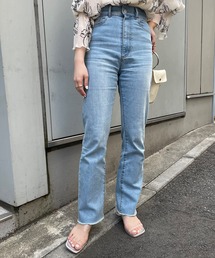 Chico | 【新色追加】バックレースアップストレートデニム(デニムパンツ)