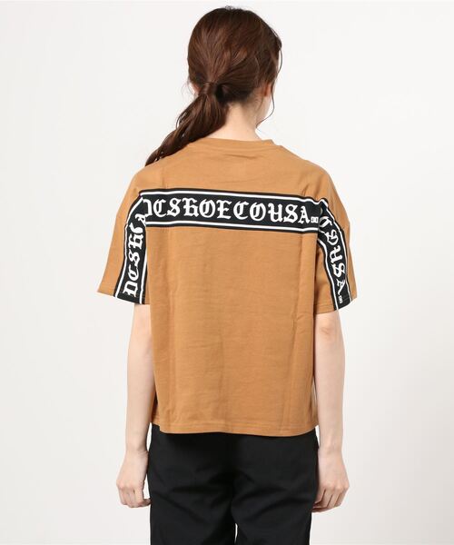 DC(ディーシー)の「DC/ディーシー ビッグシルエット ラインテープ柄Tシャツ LST201307(Tシャツ/カットソー・レディース・ブラウン/ホワイト/ブラック・M/S)」の5枚目の写真