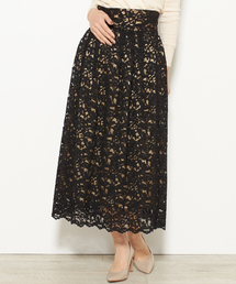 Tiara | ハイウエストレースロングスカート(スカート)