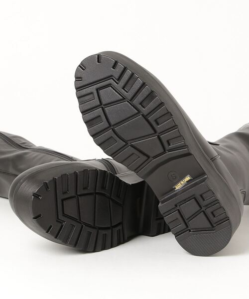 LoveHunter/厚底ソールストレッチロングブーツ(1544)コンバットブーツ