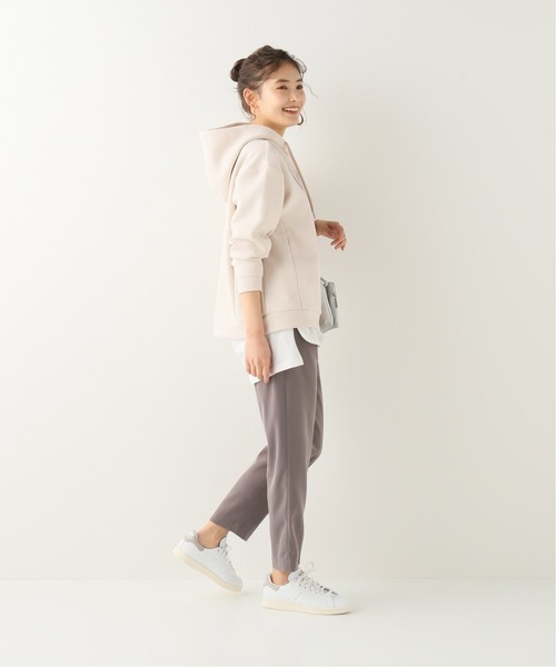 Simplicite（サンプリシテ）の「ダンボールフードPO 2（パーカー・レディース・ホワイト/チャコールグレー/ブラック/サックスブルー・FREE）」の14枚目の写真