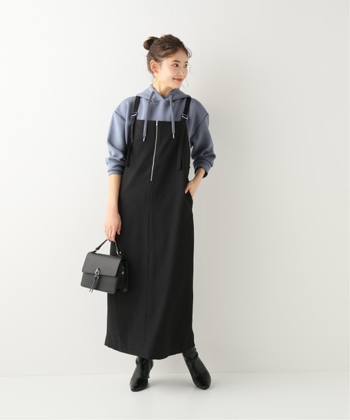 Simplicite（サンプリシテ）の「ダンボールフードPO 2（パーカー・レディース・ホワイト/チャコールグレー/ブラック/サックスブルー・FREE）」の8枚目の写真