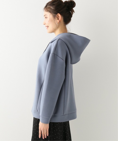 Simplicite（サンプリシテ）の「ダンボールフードPO 2（パーカー・レディース・ホワイト/チャコールグレー/ブラック/サックスブルー・FREE）」の6枚目の写真