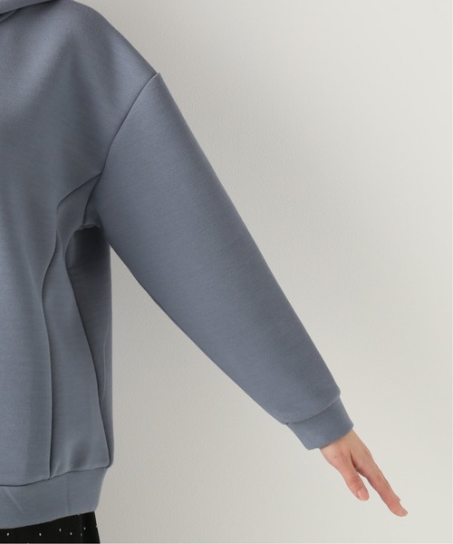 Simplicite（サンプリシテ）の「ダンボールフードPO 2（パーカー・レディース・ホワイト/チャコールグレー/ブラック/サックスブルー・FREE）」の13枚目の写真